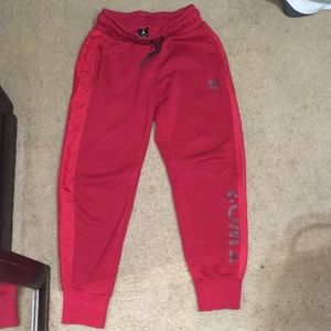 Air Jordan two3 red sweatpants